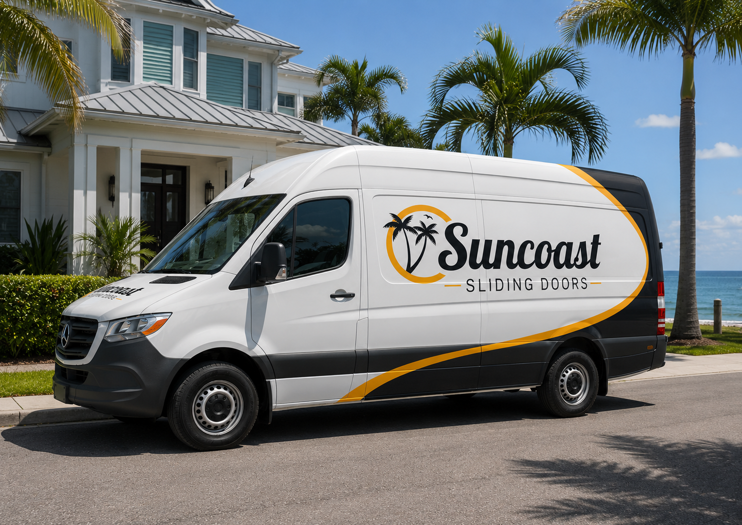 Suncoast Sliding Glass Doors service van
